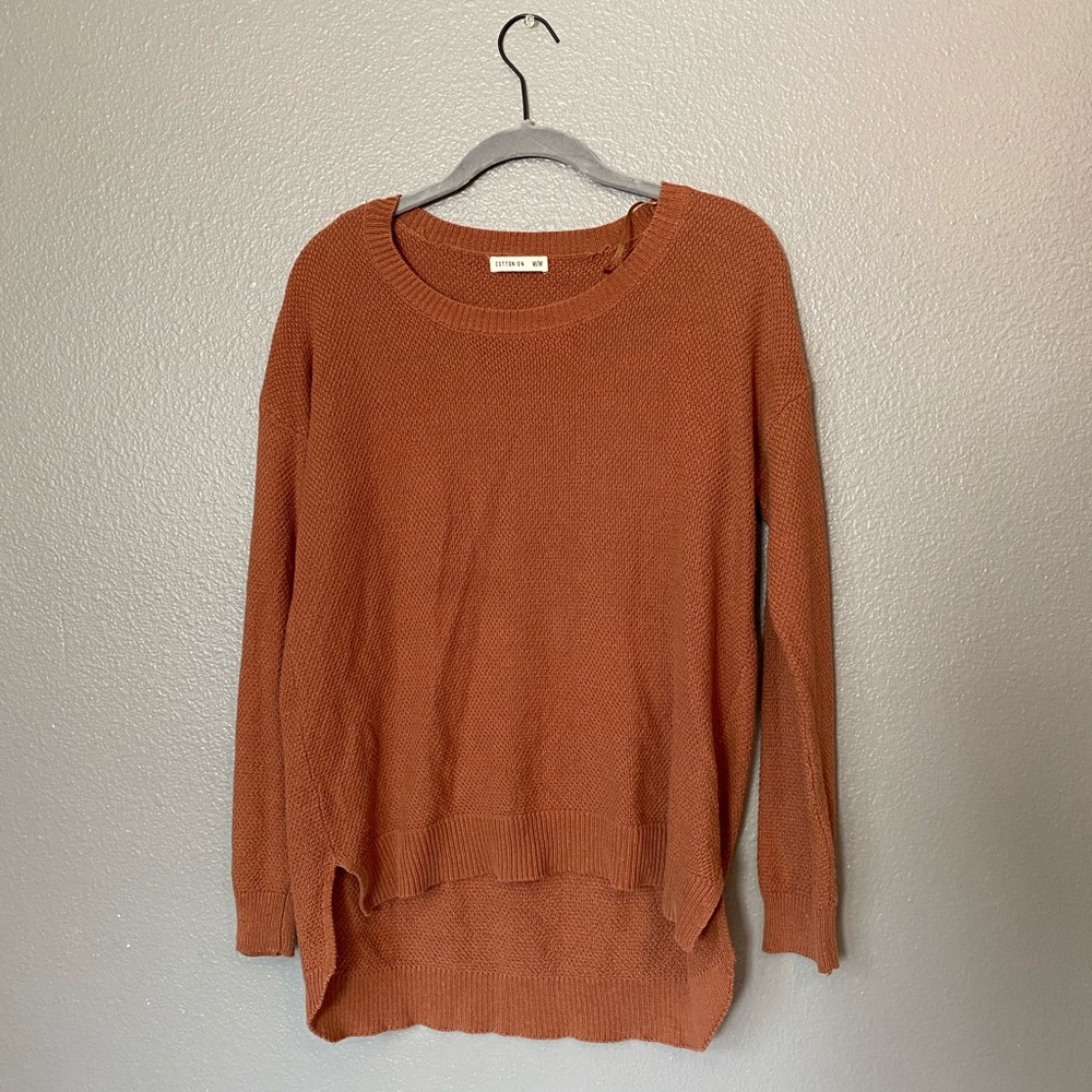 burnt orange cotton on sweater